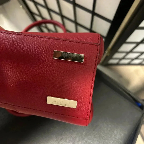 Rebecca Minkoff Amorous Red Leather Double Handle Satchel Bag w/Crossbody strap - Picture 7 of 16